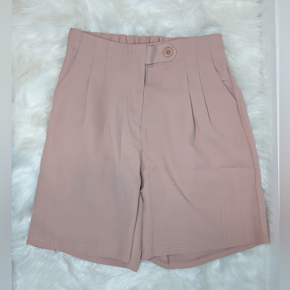 High Rise Pleated Shorts